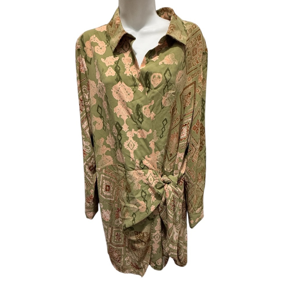 Rachel Zoe Green and Cream Mini NWOT Dress - Picture 4 of 9